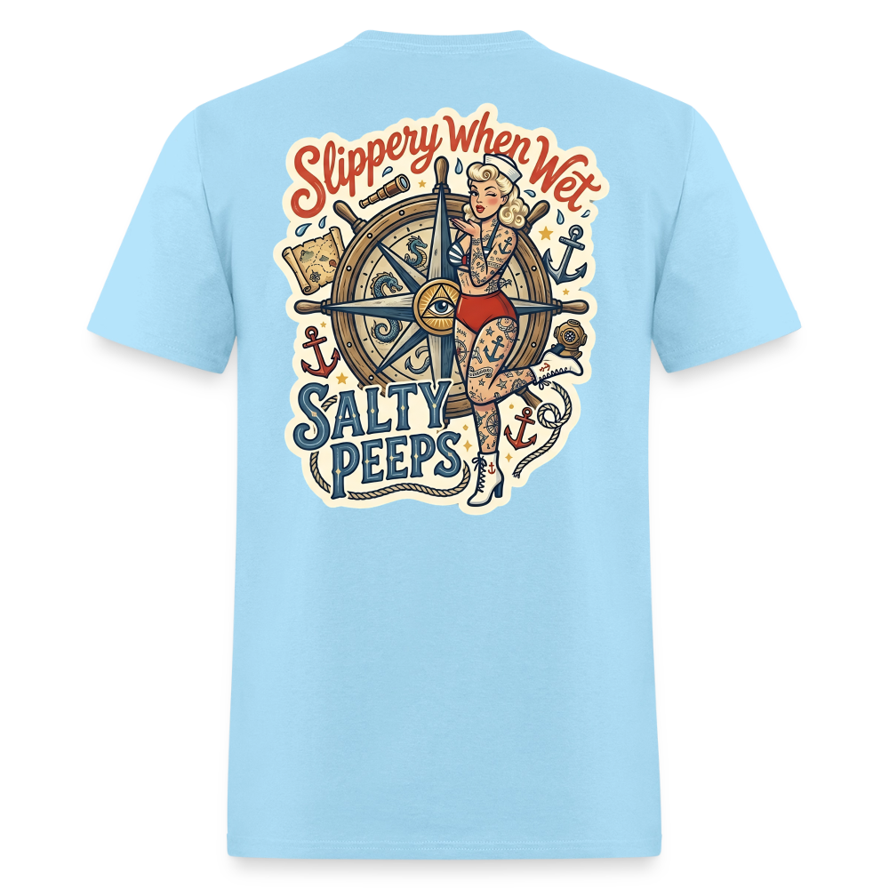Slippery when wet - powder blue