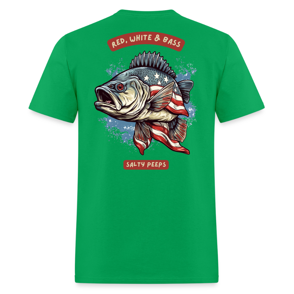Red, White & Bass - bright green