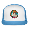 Tiki Trucker Hat - white/blue