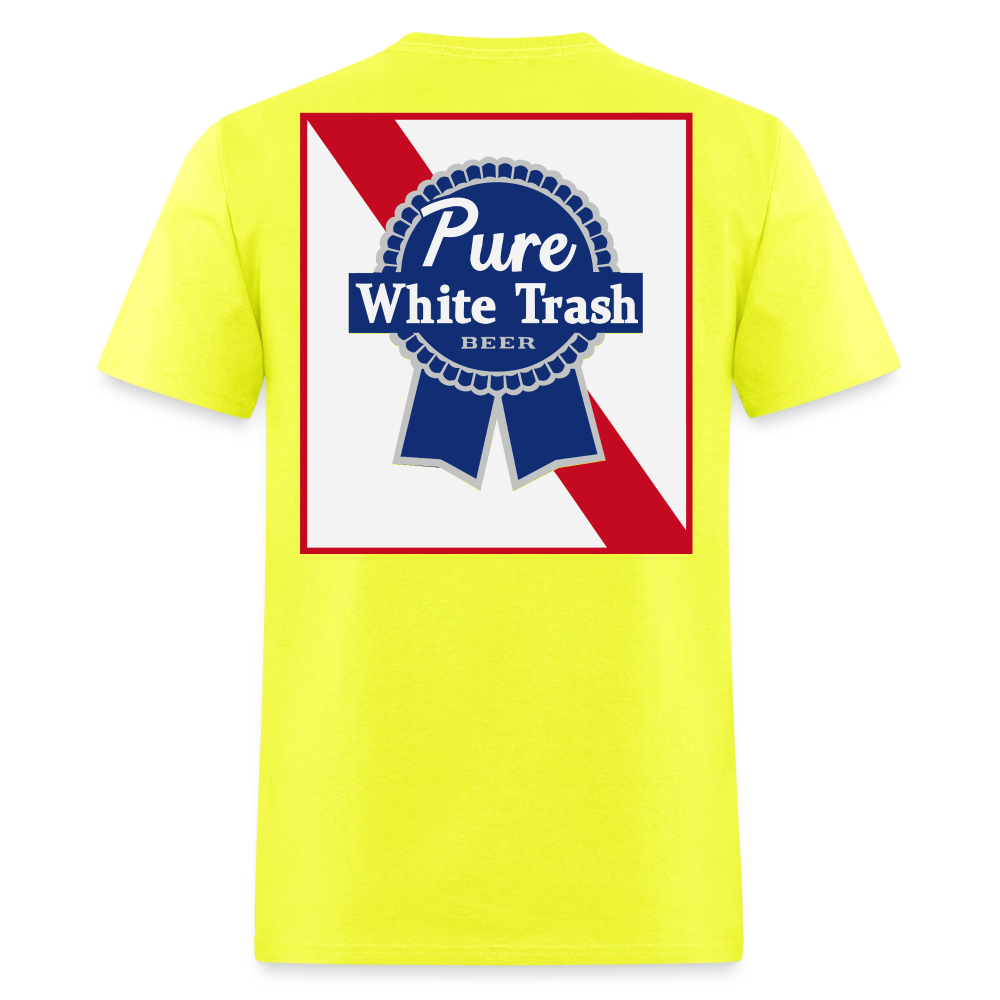 Pure White Trash Beer - safety green