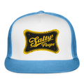 Salty Peeps Gold & Black Trucker Hat - white/blue