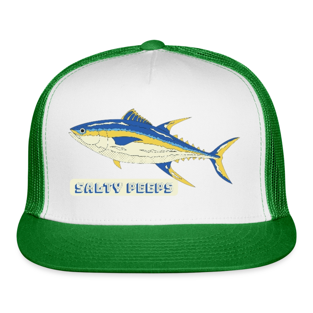 Tuna Trucker Hat - white/kelly green