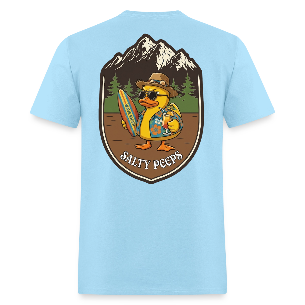 Salty Peeps Mountain Badge - powder blue