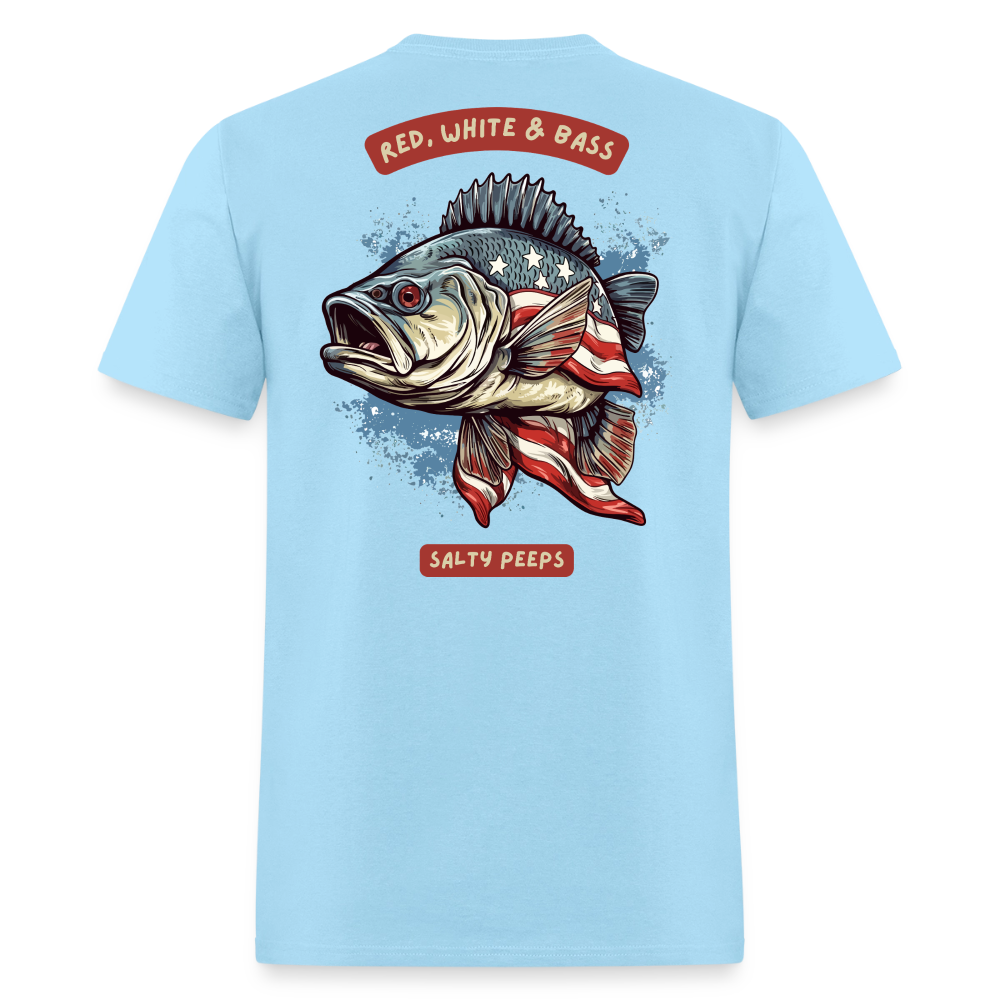 Red, White & Bass - powder blue
