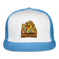 Salty Peeps Gold Badge Trucker Hat - white/blue