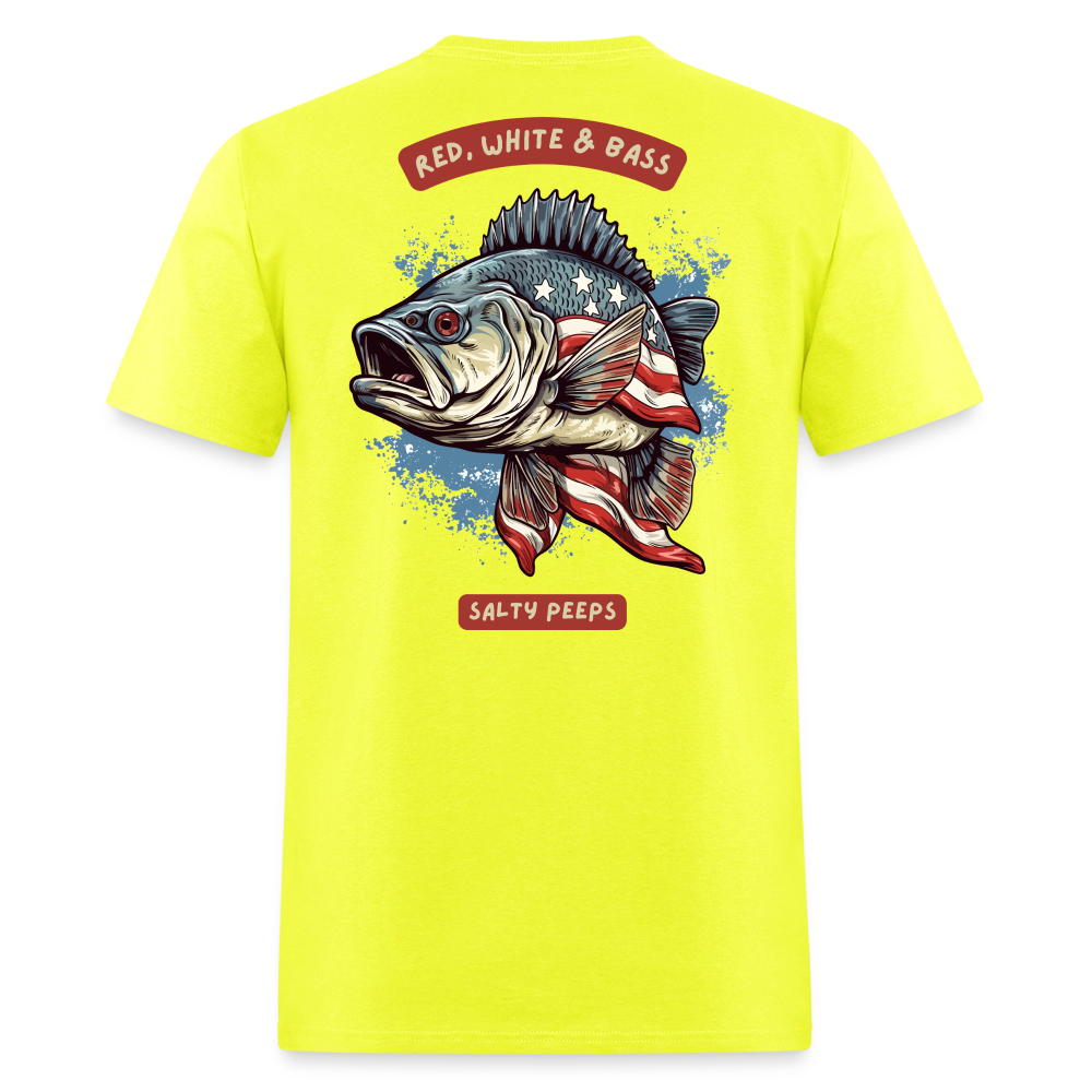 Red, White & Bass - safety green