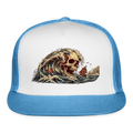 Pirate Wave Trucker Hat - white/blue