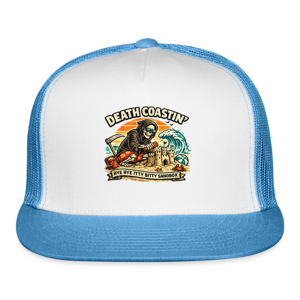 Death Coastin Trucker Hat - white/blue