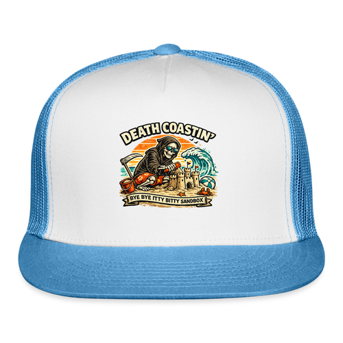 Death Coastin Trucker Hat - white/blue