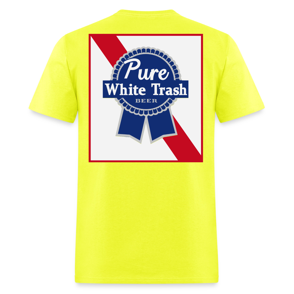 Pure White Trash Beer - safety green