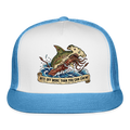 Bite Off More Than You Can Chew Trucker Hat - white/blue